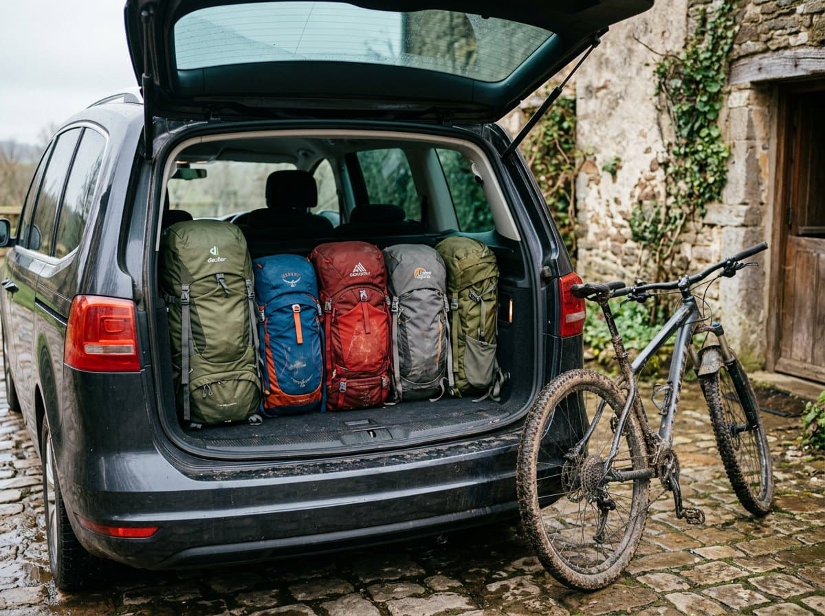 Transporte de mochilas del Camino de Santiago desde Pontevedra cargadas en el maletero del taxi